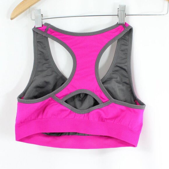 Yelete Light Support Pink and Grey Racerback Women's Large Sports Bra - Picture 3 of 3